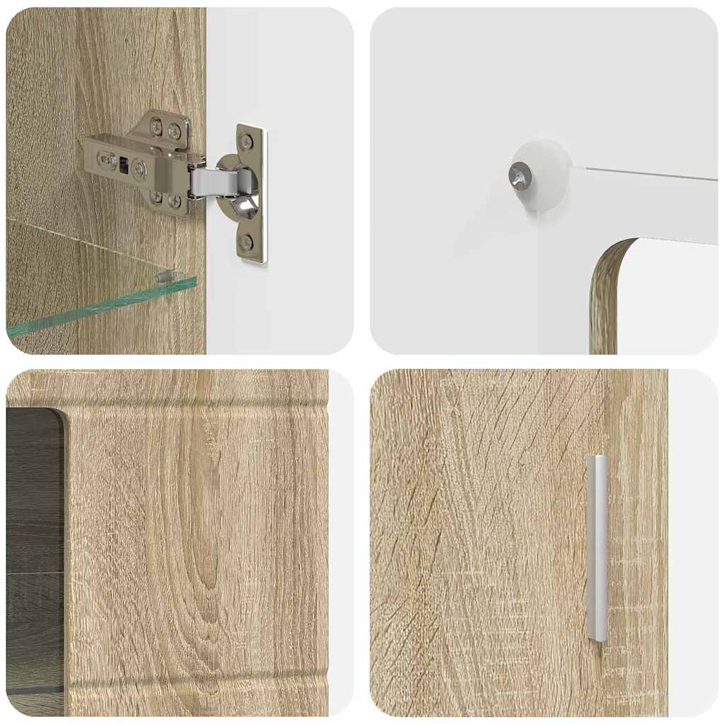 vidaXL Σετ επίπλου τηλεόρασης με ράφι Δρύς Sonoma Επεξεργασμένο ξύλο