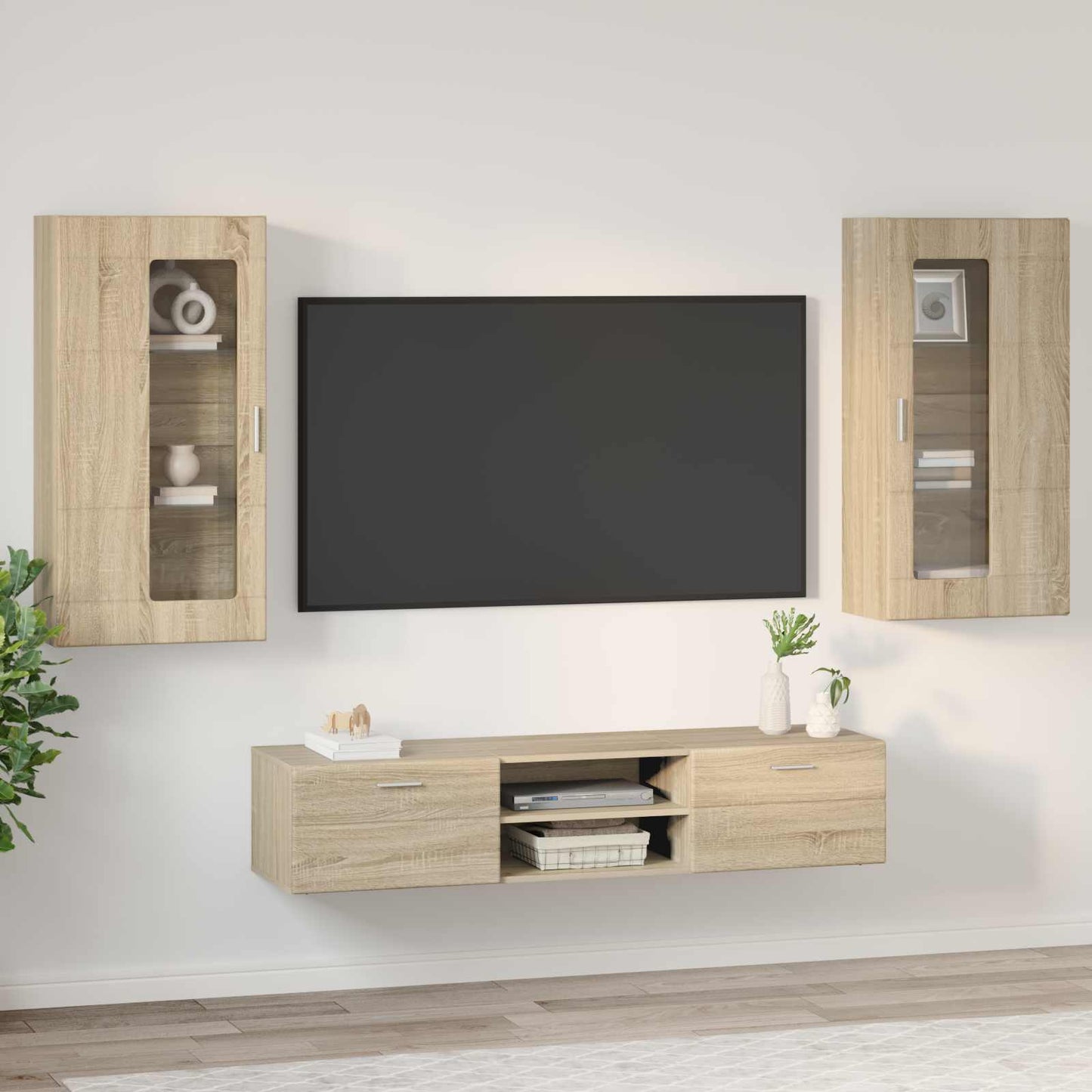 vidaXL Σετ επίπλου τηλεόρασης με συρτάρι FLORIN 3 pcs Δρύς Sonoma
