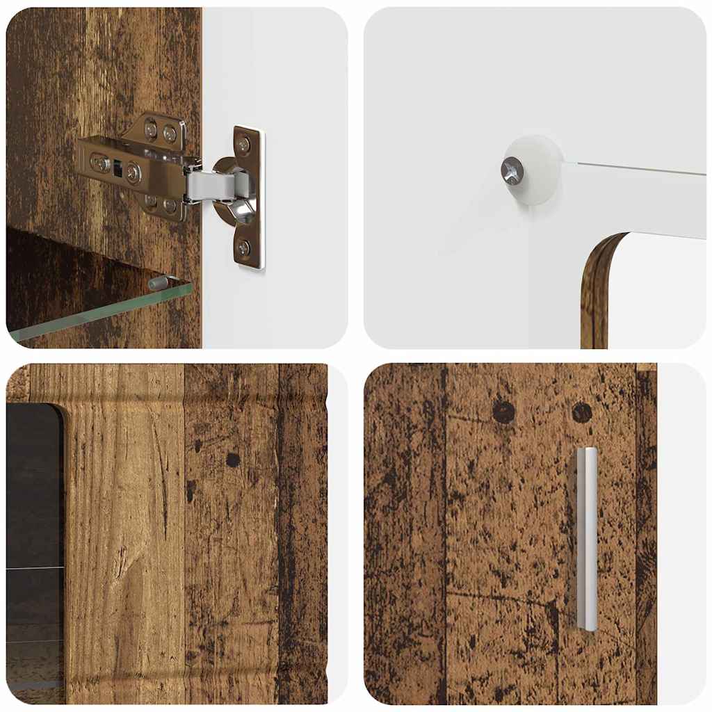 vidaXL Σετ επίπλου τηλεόρασης με συρτάρι Παλιό ξύλο Επεξεργασμένο ξύλο