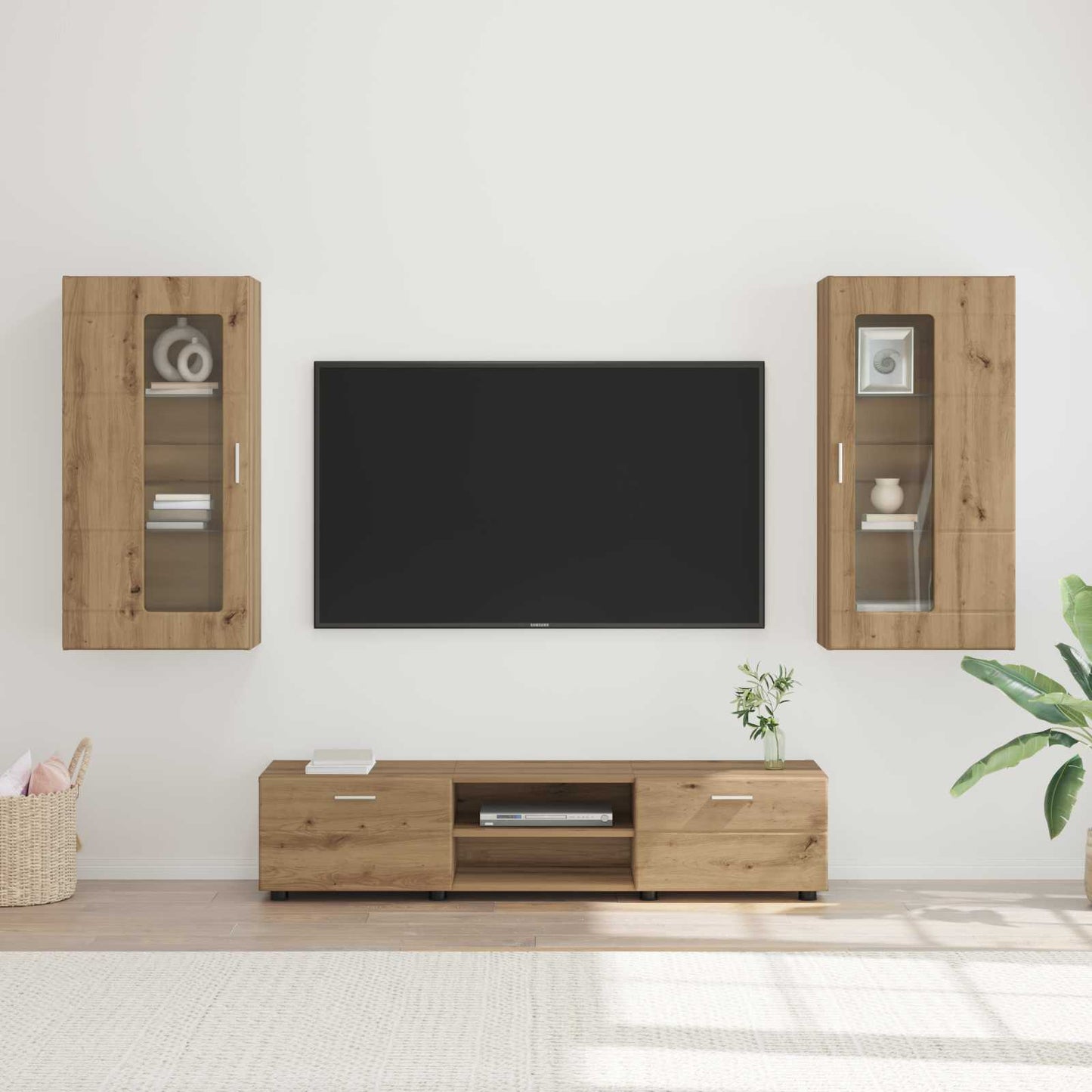 vidaXL Σετ επίπλου τηλεόρασης με συρτάρι FLORIN 3 pcs Artisan Oak