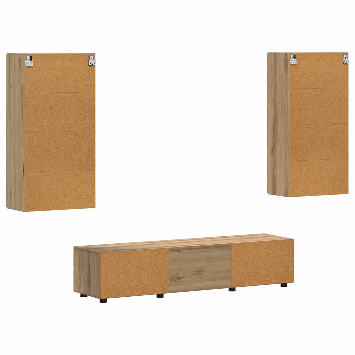 vidaXL Σετ επίπλου τηλεόρασης με συρτάρι FLORIN 3 pcs Artisan Oak