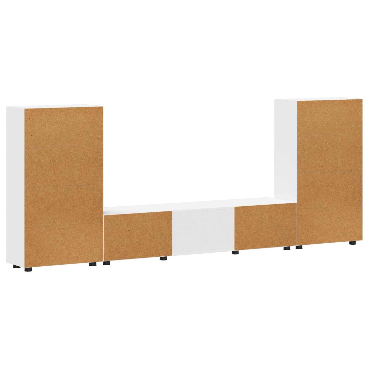 vidaXL Σετ επίπλου τηλεόρασης FLORIN 3 pcs Λευκό Επεξεργασμένο ξύλο