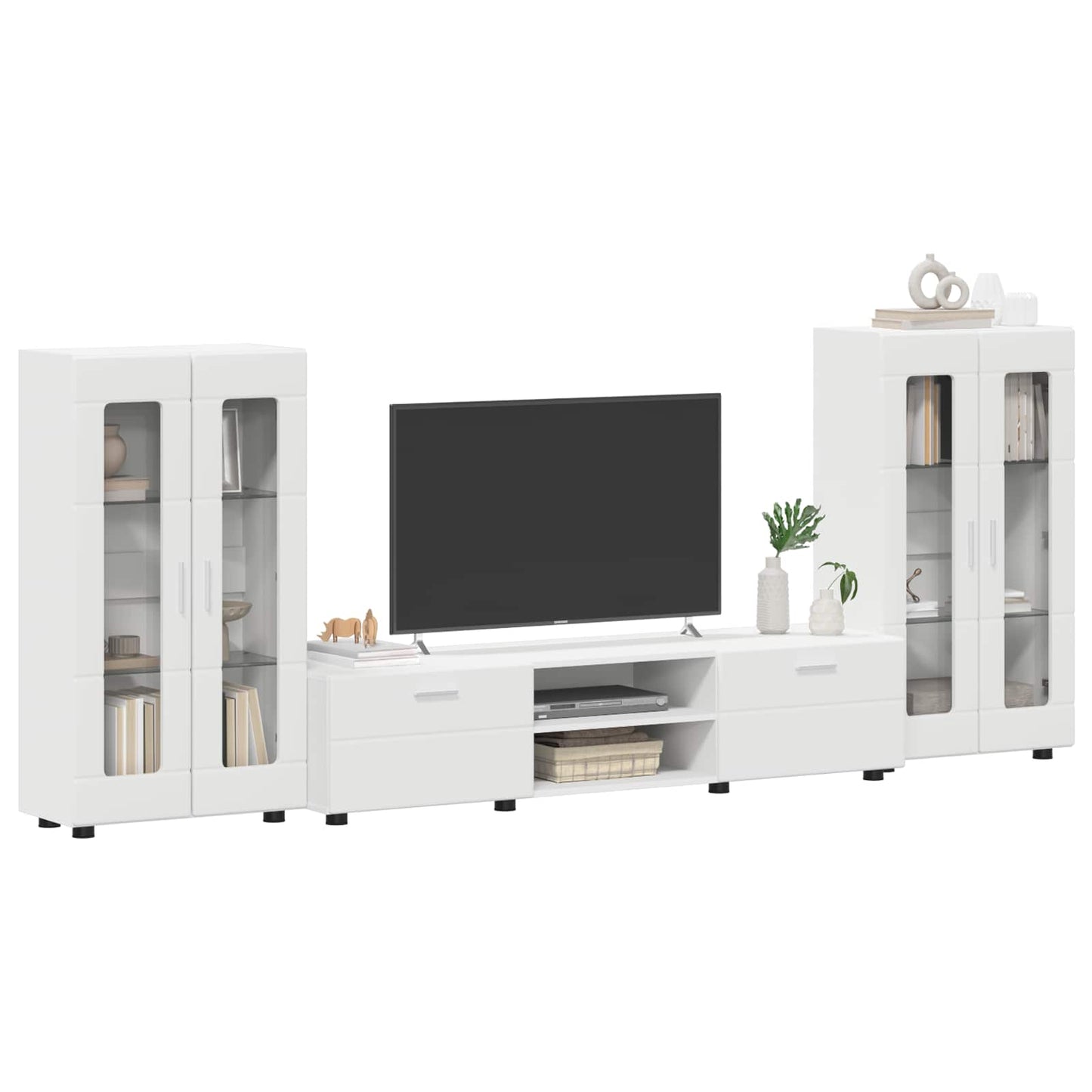 vidaXL Σετ επίπλου τηλεόρασης FLORIN 3 pcs Λευκό Επεξεργασμένο ξύλο