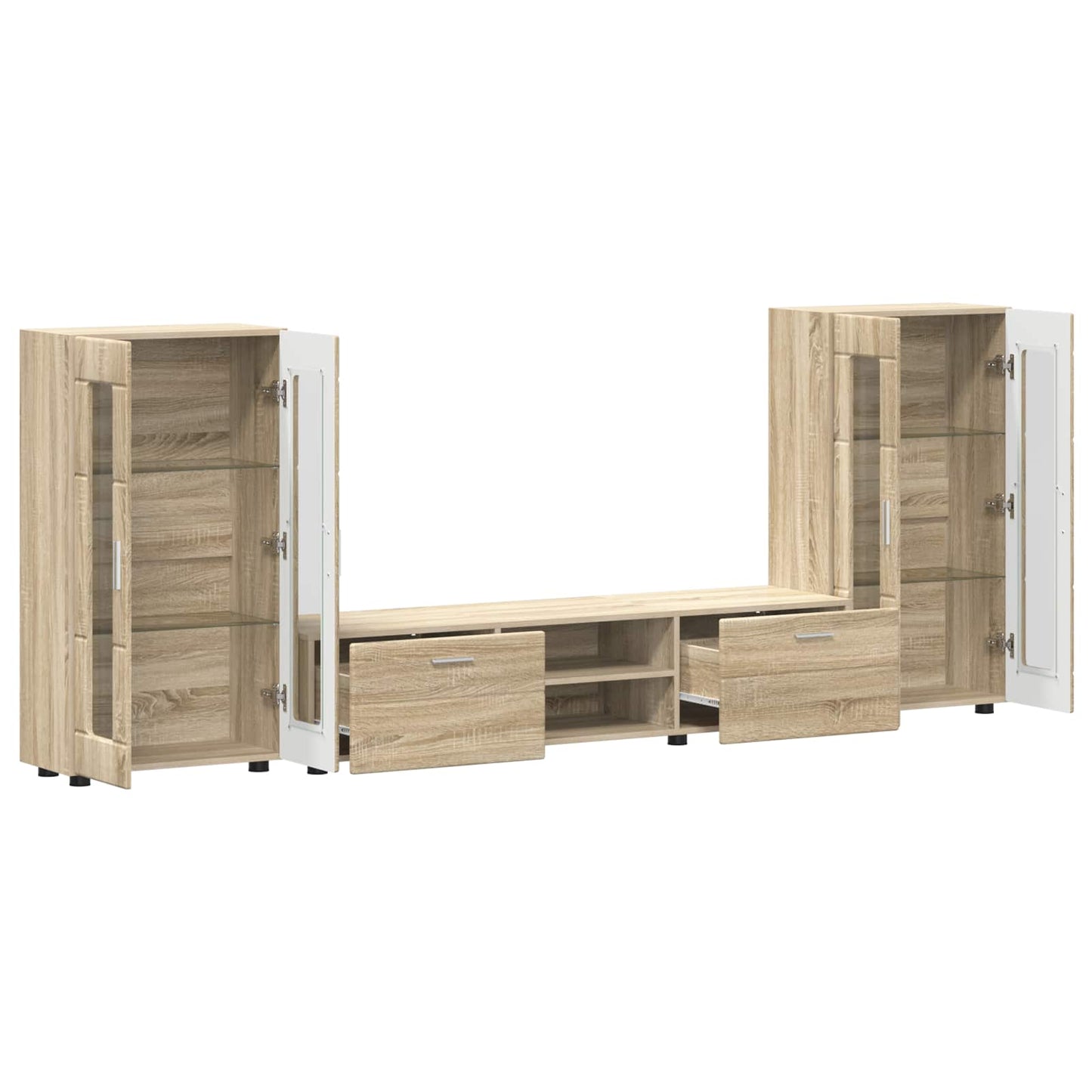 vidaXL Σετ επίπλου τηλεόρασης με συρτάρι FLORIN 3 pcs Δρύς Sonoma