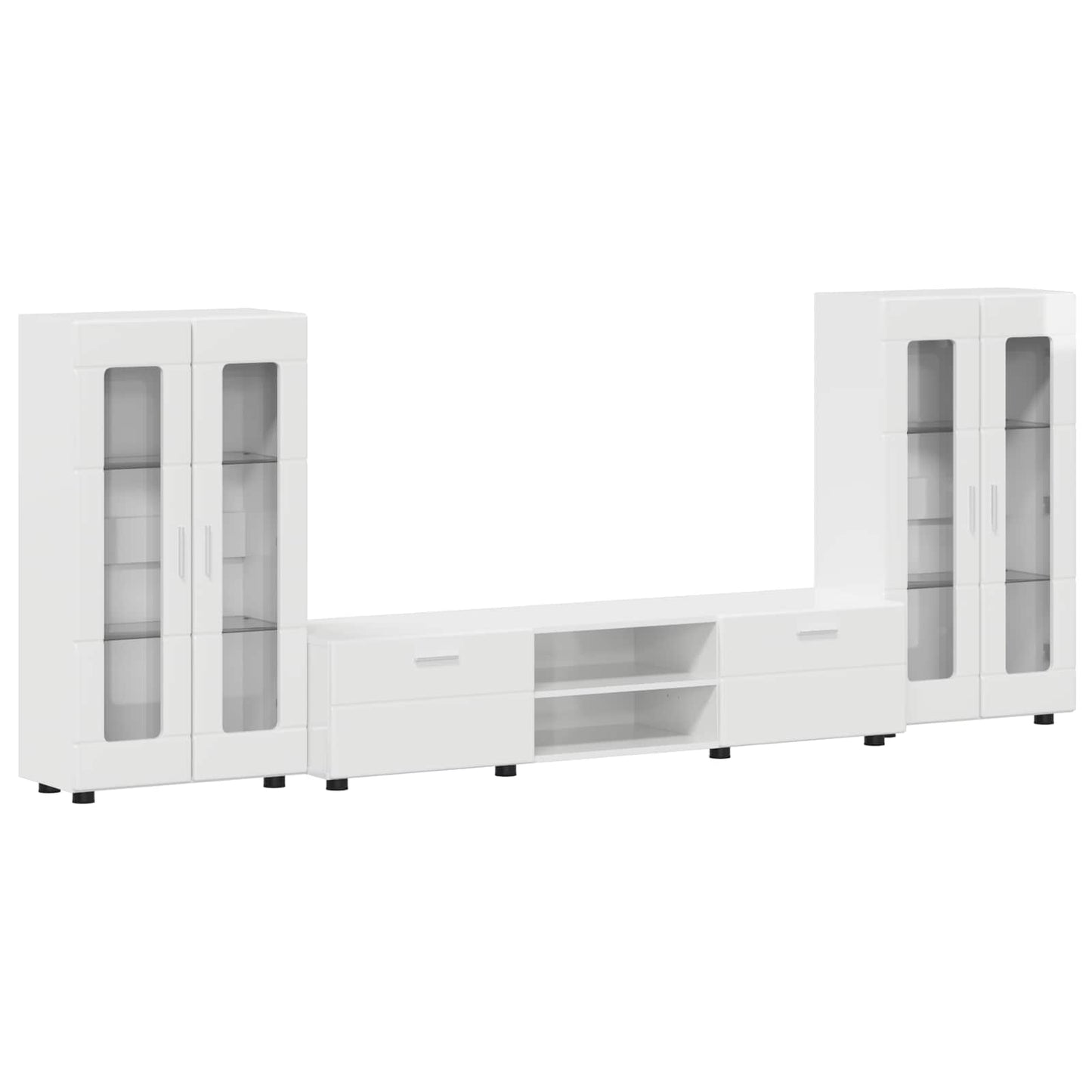 vidaXL Σετ επίπλου τηλεόρασης FLORIN 3 pcs Υψηλής γυαλάδας λευκό
