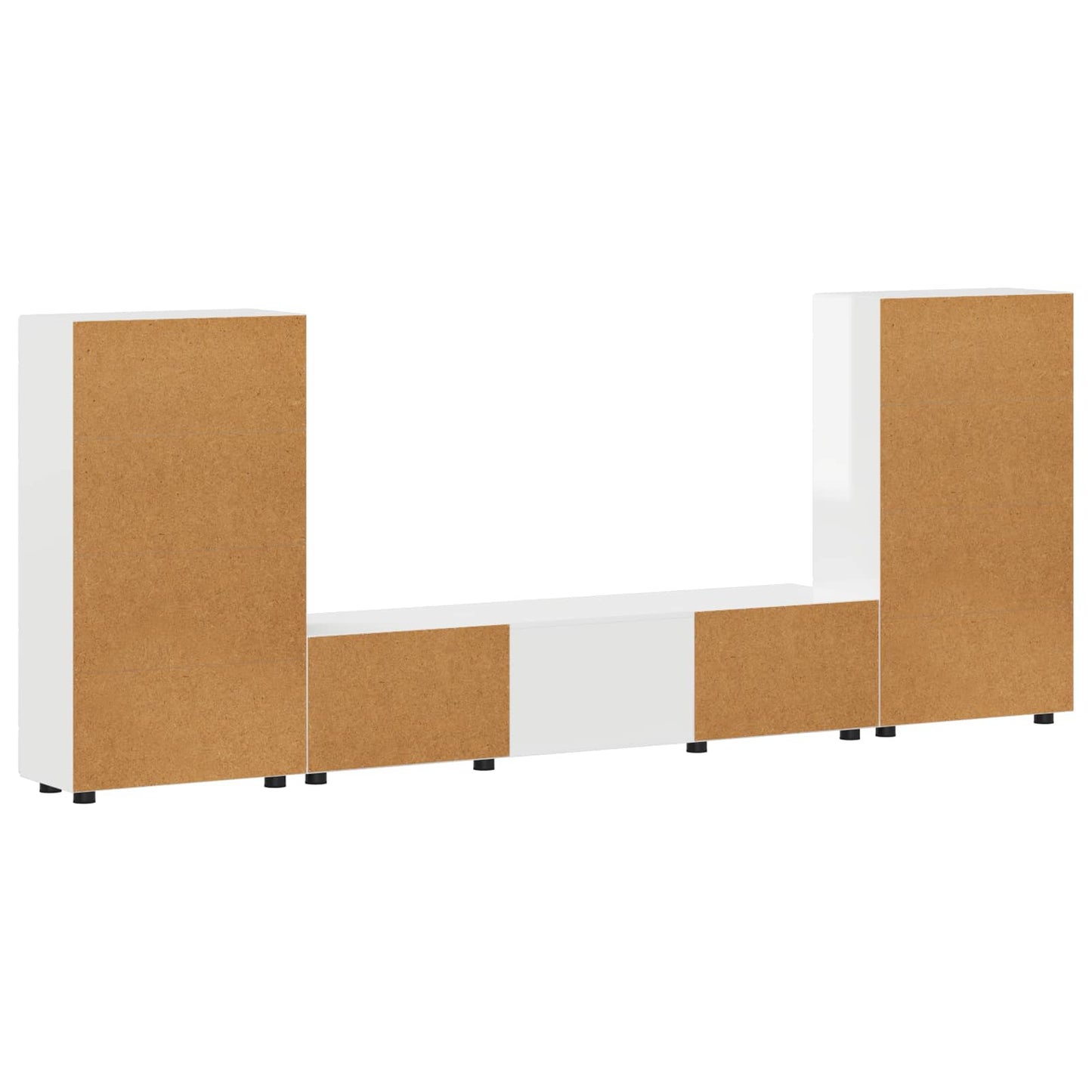 vidaXL Σετ επίπλου τηλεόρασης FLORIN 3 pcs Υψηλής γυαλάδας λευκό