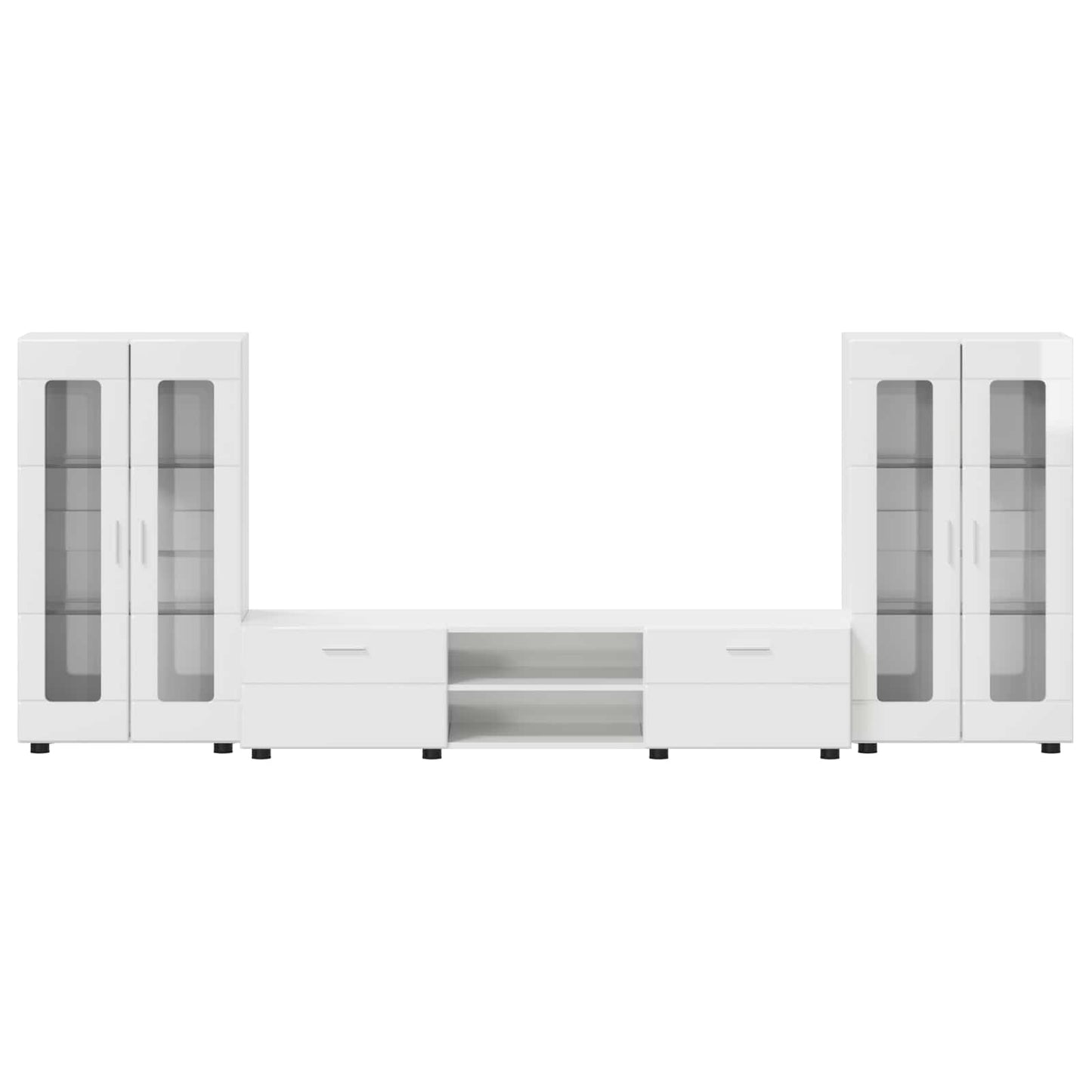 vidaXL Σετ επίπλου τηλεόρασης FLORIN 3 pcs Υψηλής γυαλάδας λευκό