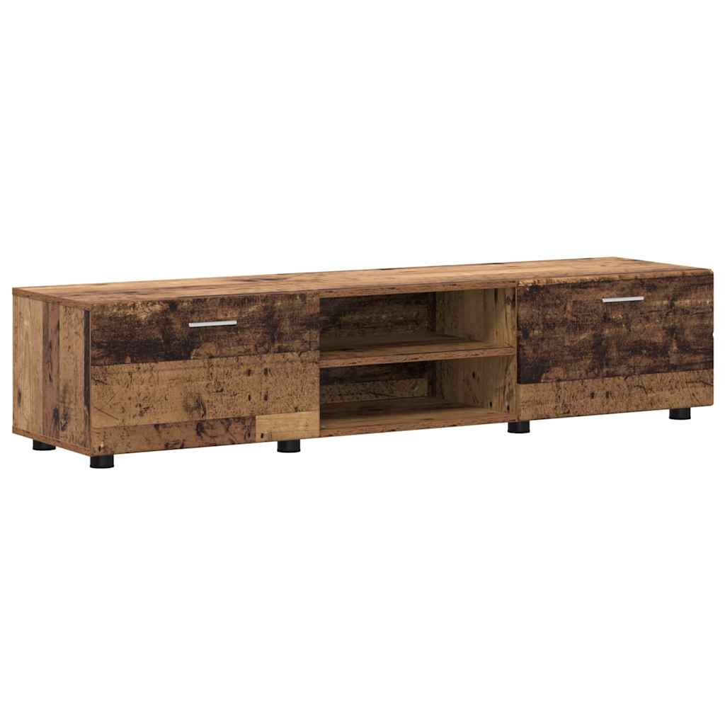 vidaXL Σετ επίπλου τηλεόρασης με συρτάρι Παλιό ξύλο Επεξεργασμένο ξύλο