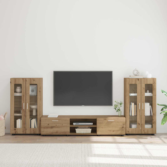 vidaXL Σετ επίπλου τηλεόρασης FLORIN 3 τμχ. Artisan Oak