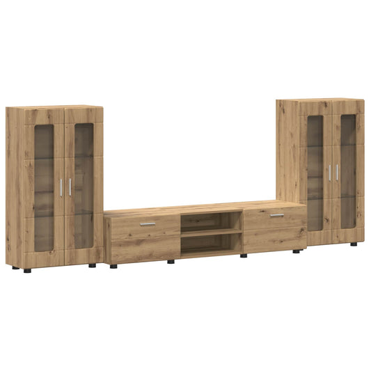 vidaXL Σετ επίπλου τηλεόρασης FLORIN 3 τμχ. Artisan Oak