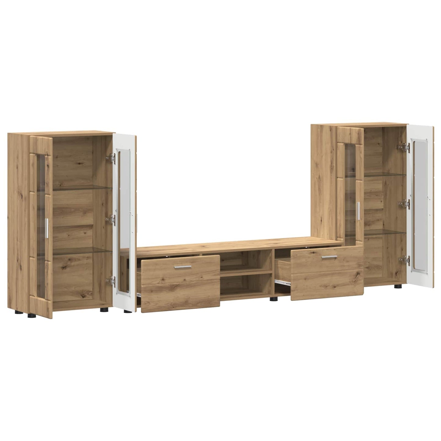 vidaXL Σετ επίπλου τηλεόρασης με συρτάρι FLORIN 3 pcs Artisan Oak