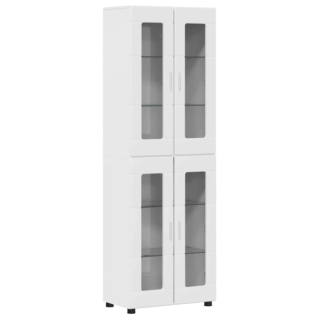 vidaXL Σετ επίπλου τηλεόρασης FLORIN 3 pcs Υψηλής γυαλάδας λευκό