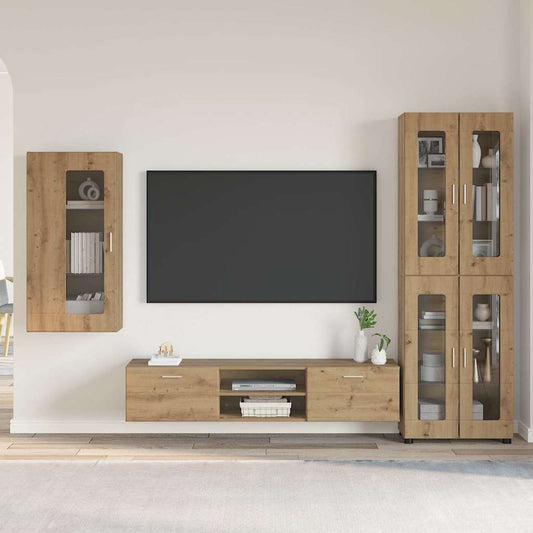 vidaXL Σετ επίπλου τηλεόρασης FLORIN 3 τμχ. Artisan Oak