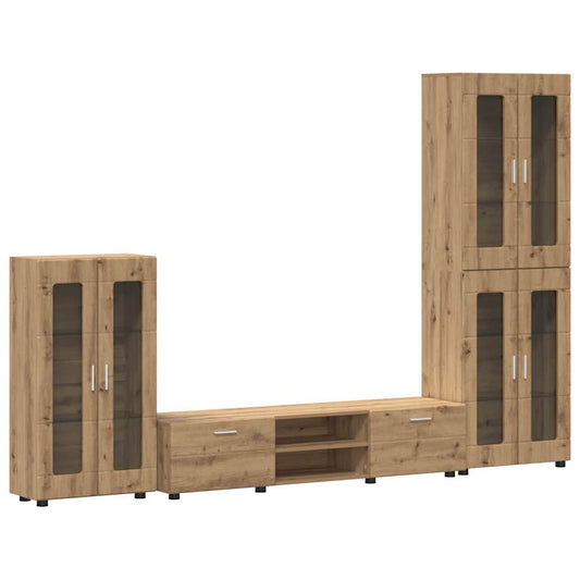 vidaXL Σετ επίπλου τηλεόρασης FLORIN 3 τμχ. Artisan Oak