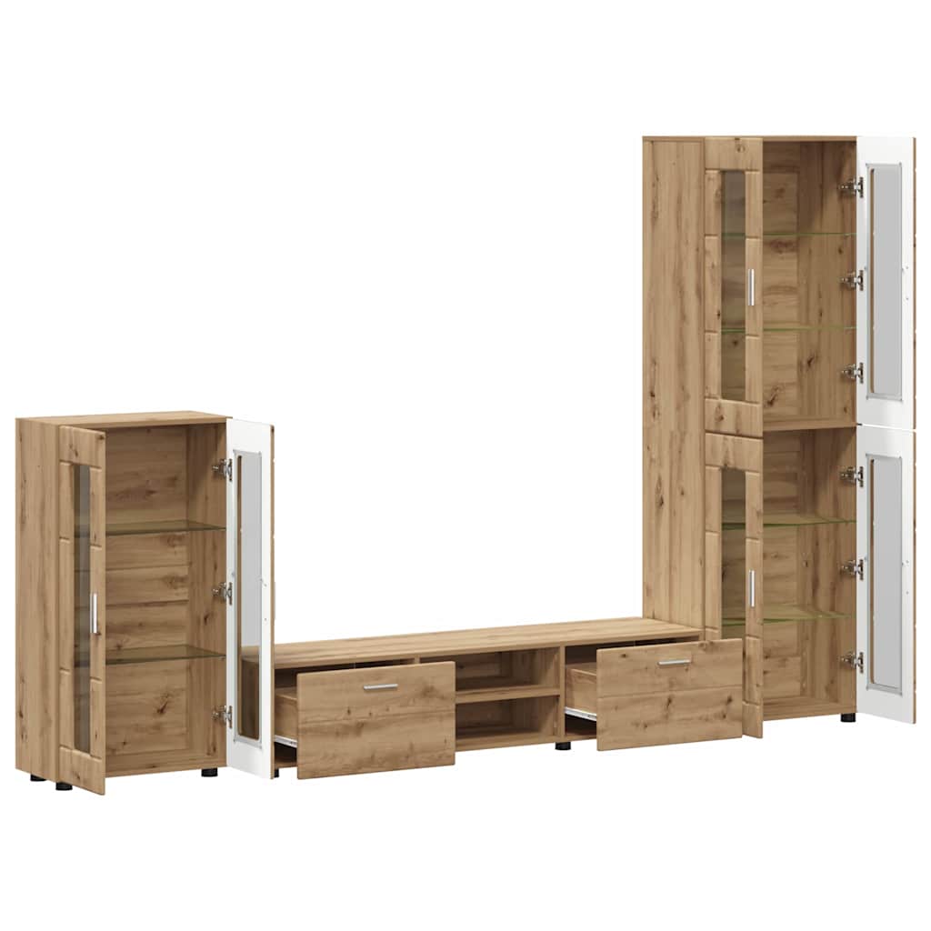 vidaXL Σετ επίπλου τηλεόρασης FLORIN 3 pcs Artisan Oak