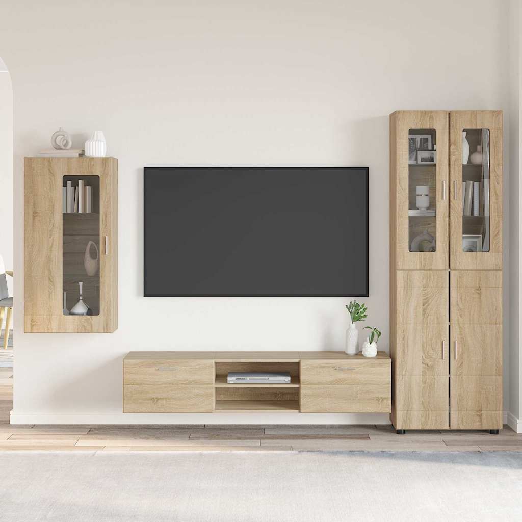 vidaXL Σετ επίπλου τηλεόρασης με συρτάρι FLORIN 3 pcs Δρύς Sonoma
