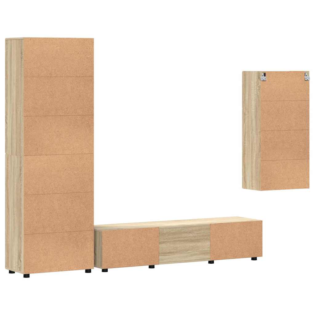 vidaXL Σετ επίπλου τηλεόρασης με συρτάρι FLORIN 3 pcs Δρύς Sonoma