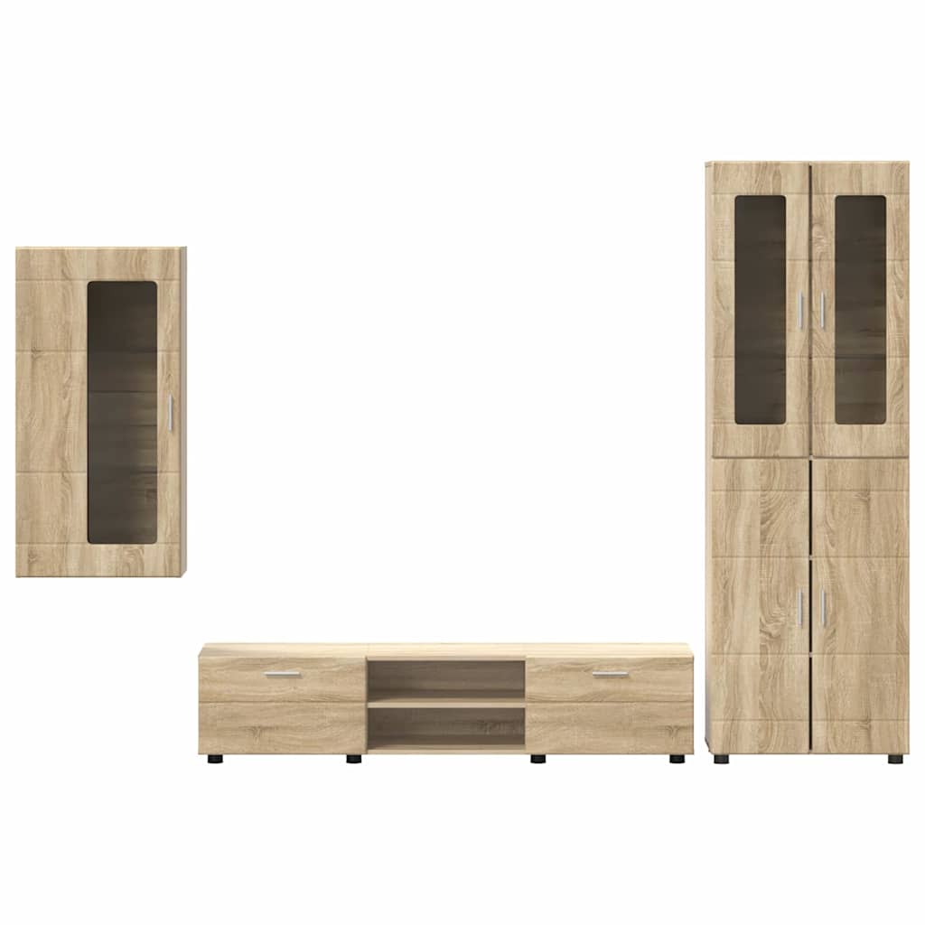 vidaXL Σετ επίπλου τηλεόρασης με συρτάρι FLORIN 3 pcs Δρύς Sonoma