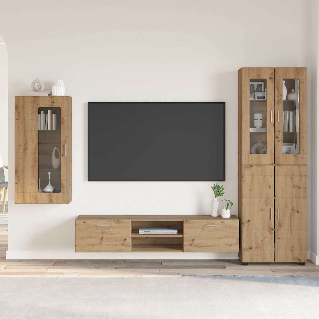 vidaXL Σετ επίπλου τηλεόρασης FLORIN 3 pcs Artisan Oak