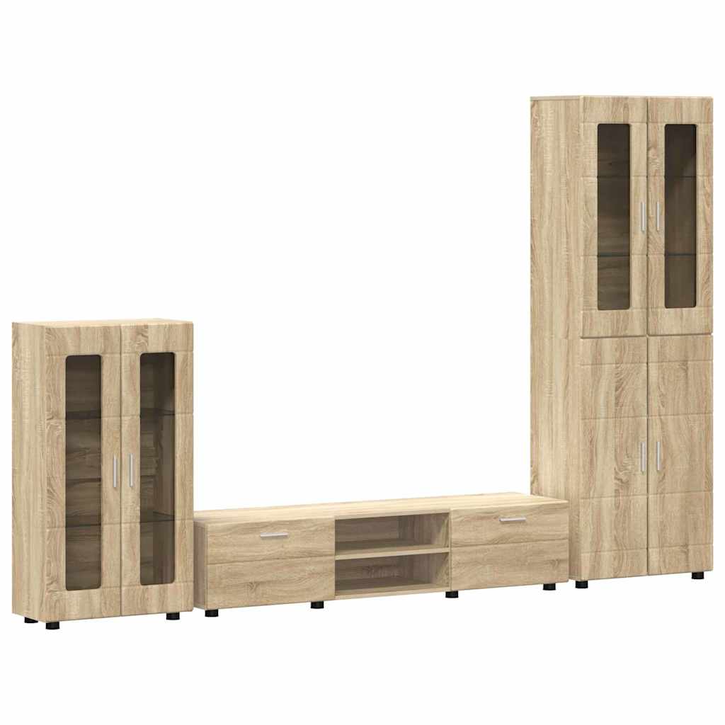 vidaXL Σετ επίπλου τηλεόρασης με συρτάρι FLORIN 3 pcs Δρύς Sonoma
