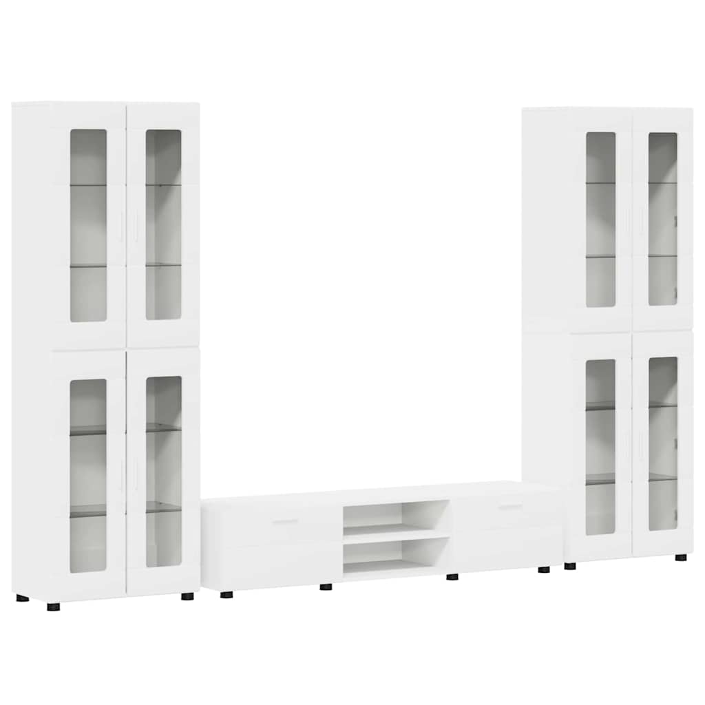 vidaXL Σετ επίπλου τηλεόρασης FLORIN 3 pcs Λευκό Επεξεργασμένο ξύλο