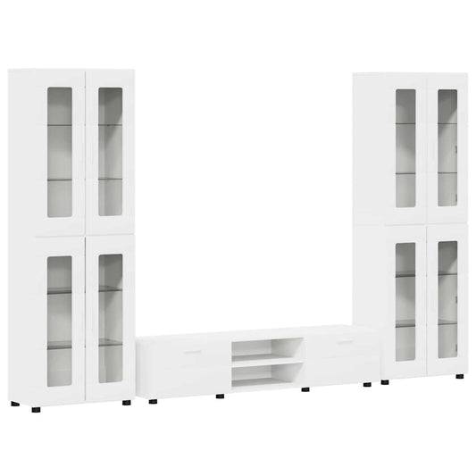 vidaXL Σετ επίπλου τηλεόρασης FLORIN 3 pcs Λευκό Επεξεργασμένο ξύλο