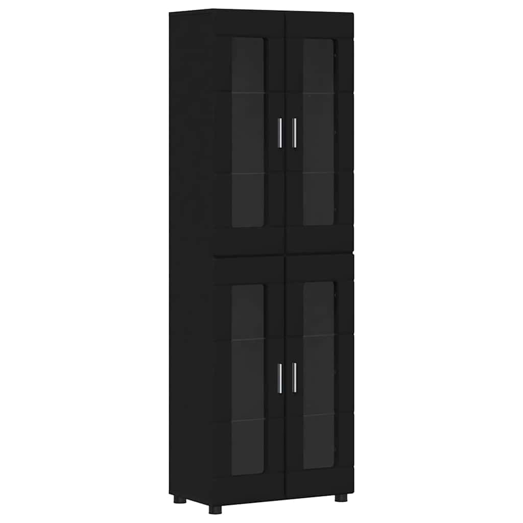 vidaXL Σετ επίπλου τηλεόρασης FLORIN 3 pcs Μαύρο Επεξεργασμένο ξύλο