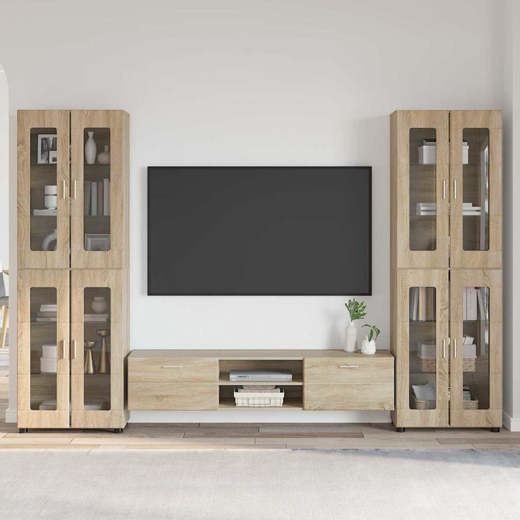 vidaXL Σετ επίπλου τηλεόρασης με συρτάρι FLORIN 3 pcs Δρύς Sonoma