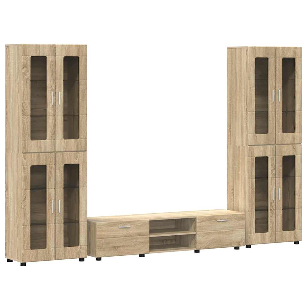 vidaXL Σετ επίπλου τηλεόρασης με συρτάρι FLORIN 3 pcs Δρύς Sonoma