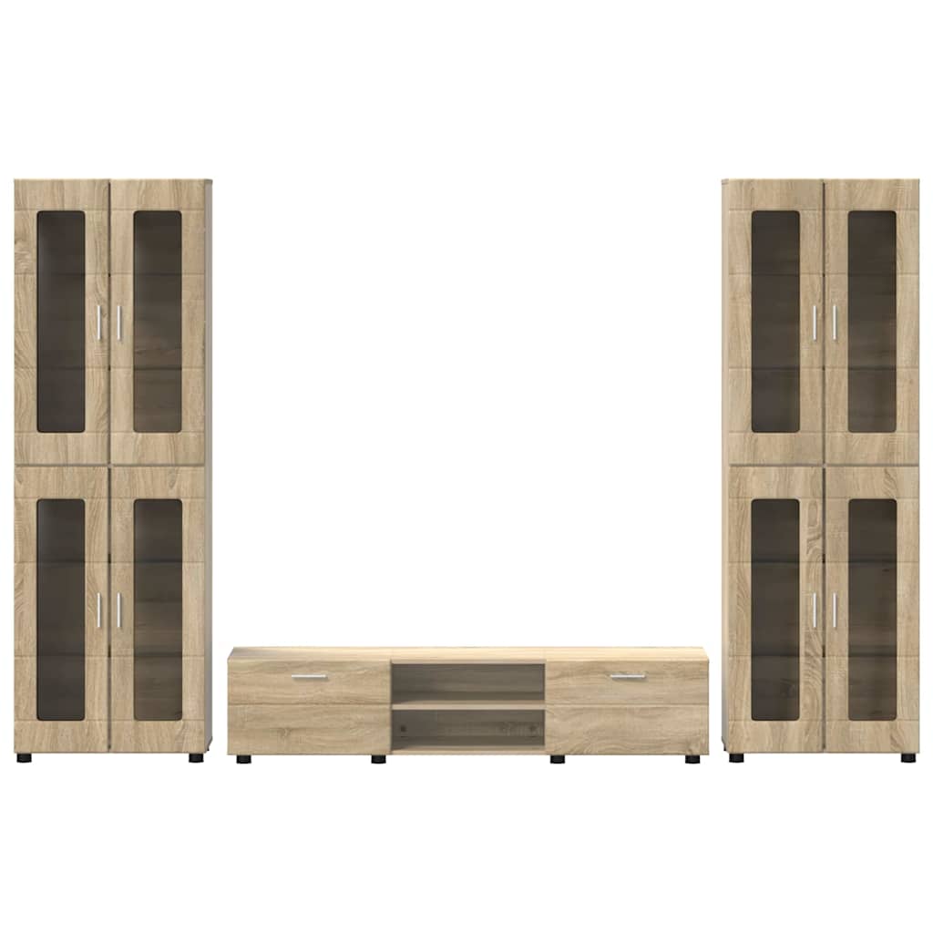 vidaXL Σετ επίπλου τηλεόρασης με συρτάρι FLORIN 3 pcs Δρύς Sonoma