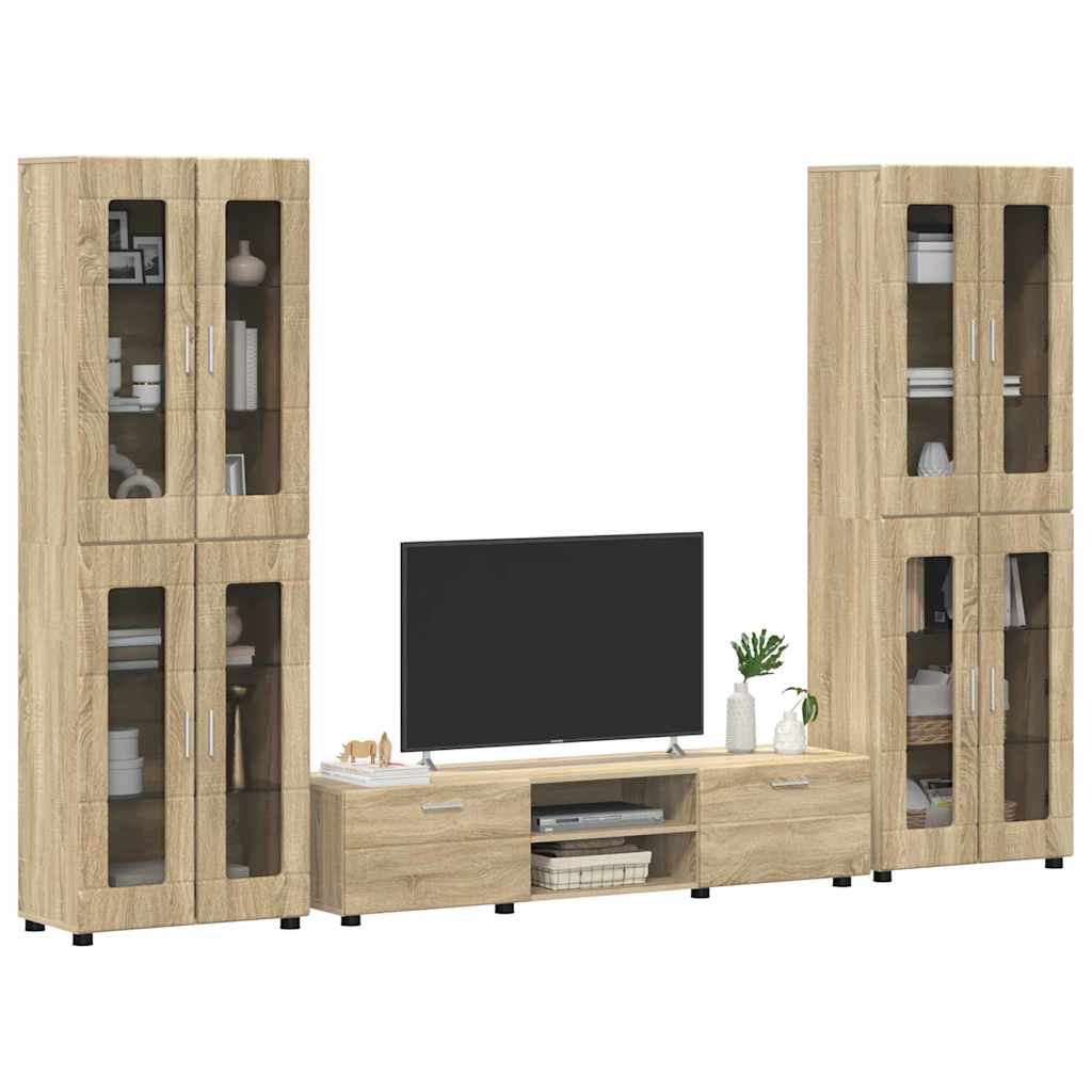 vidaXL Σετ επίπλου τηλεόρασης με συρτάρι FLORIN 3 pcs Δρύς Sonoma