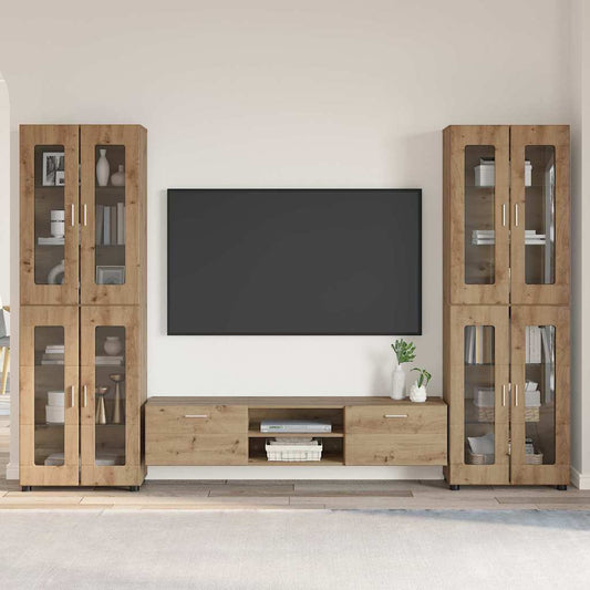 vidaXL Σετ επίπλου τηλεόρασης FLORIN 3 τμχ. Artisan Oak