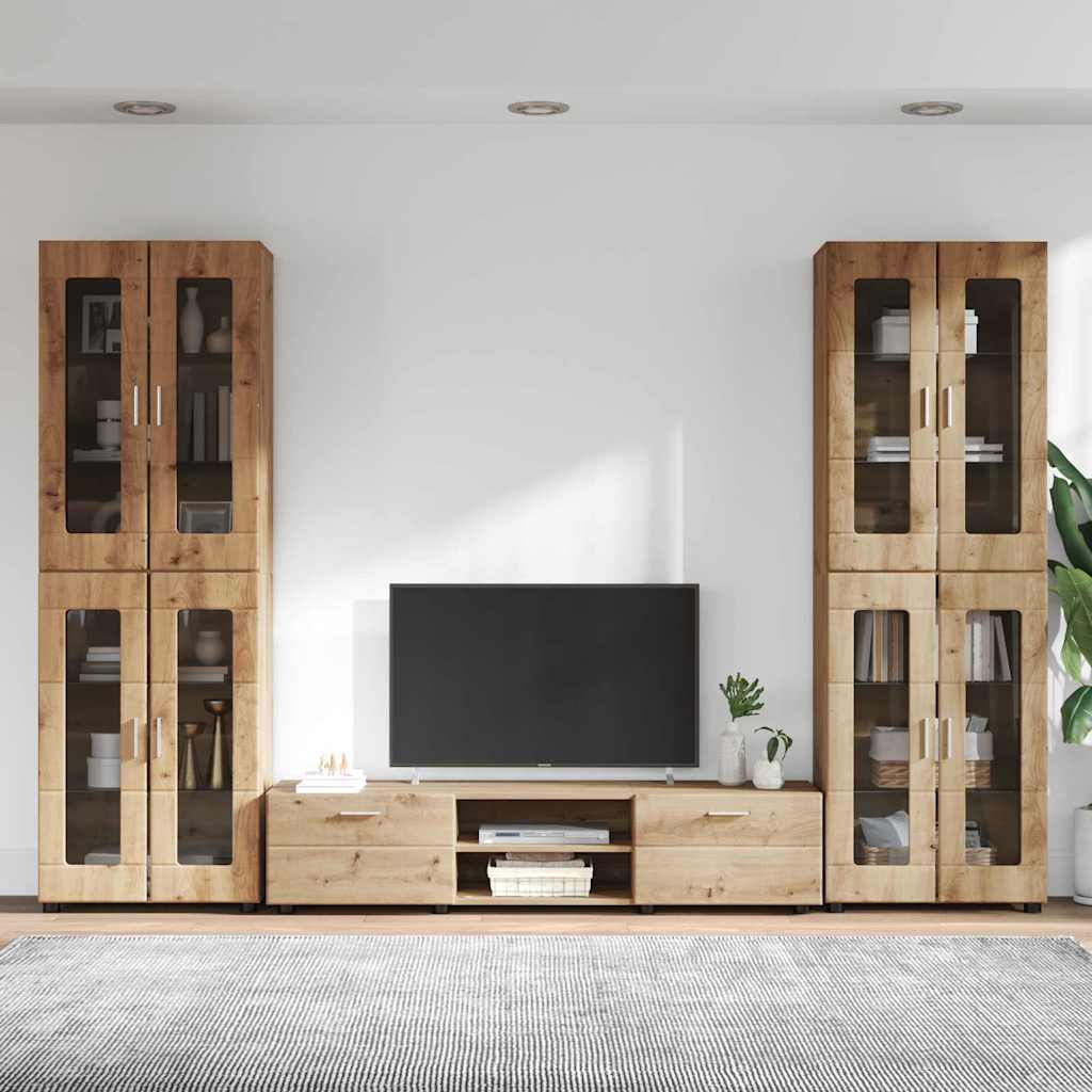 vidaXL Σετ επίπλου τηλεόρασης FLORIN 3 pcs Artisan Oak