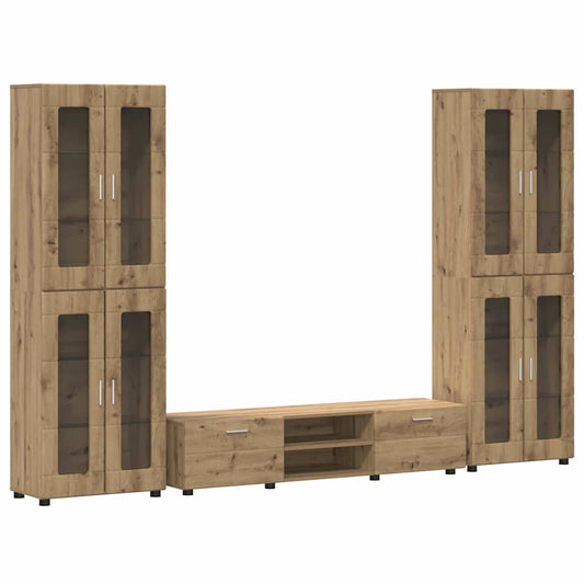 vidaXL Σετ επίπλου τηλεόρασης FLORIN 3 τμχ. Artisan Oak