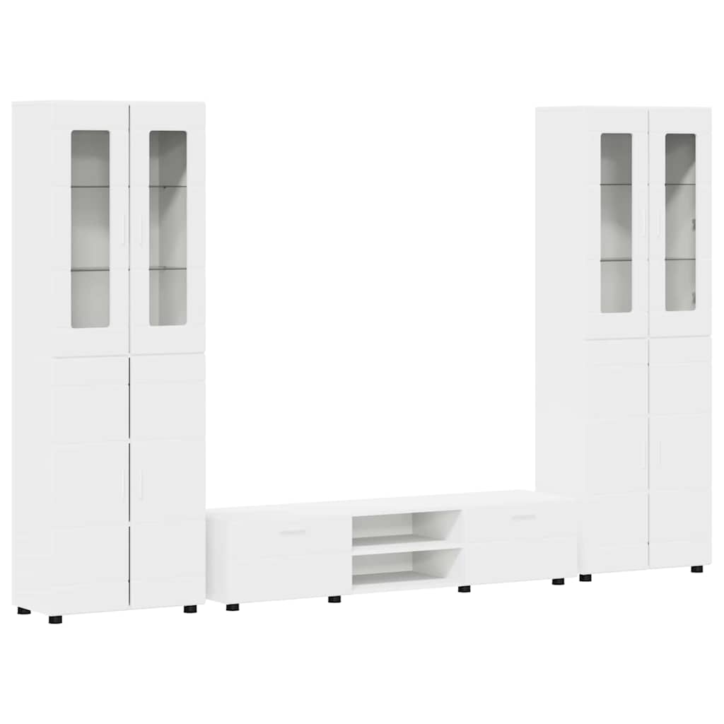 vidaXL Σετ επίπλου τηλεόρασης FLORIN 3 pcs Λευκό Επεξεργασμένο ξύλο