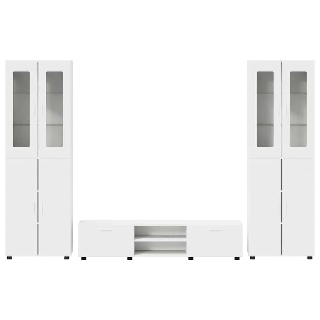 vidaXL Σετ επίπλου τηλεόρασης FLORIN 3 pcs Λευκό Επεξεργασμένο ξύλο