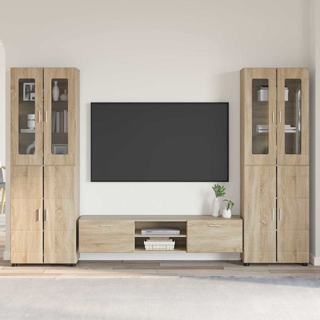 vidaXL Σετ επίπλου τηλεόρασης με συρτάρι FLORIN 3 pcs Δρύς Sonoma