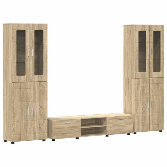 vidaXL Σετ επίπλου τηλεόρασης με συρτάρι FLORIN 3 pcs Δρύς Sonoma