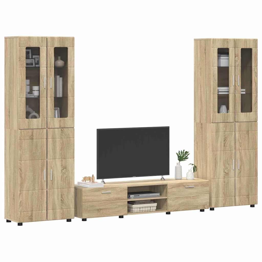 vidaXL Σετ επίπλου τηλεόρασης με συρτάρι FLORIN 3 pcs Δρύς Sonoma