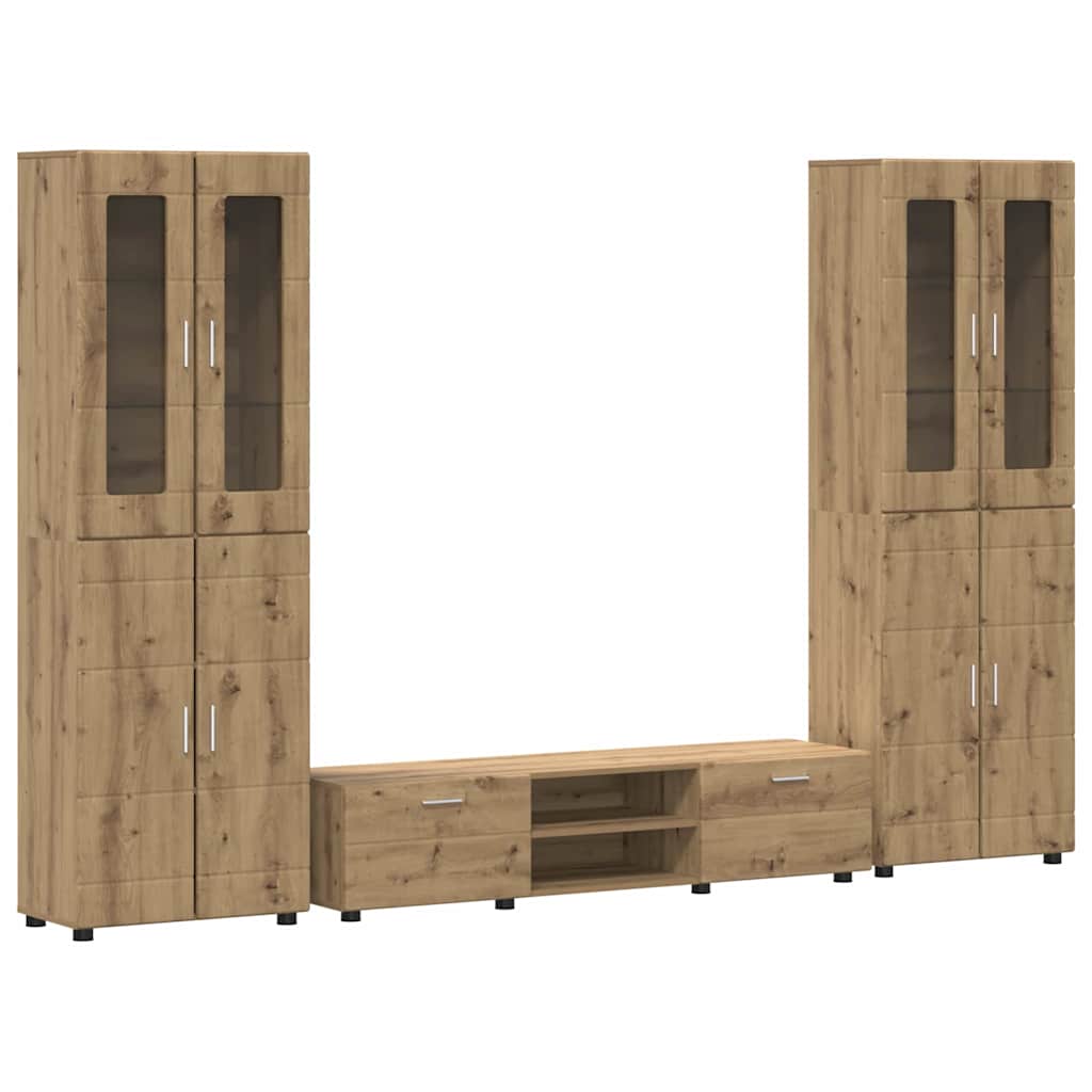 vidaXL Σετ επίπλου τηλεόρασης FLORIN 3 pcs Artisan Oak