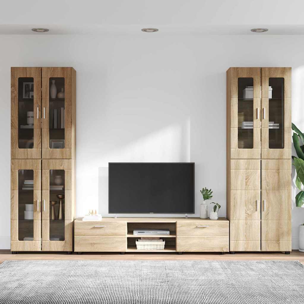 vidaXL Σετ επίπλου τηλεόρασης με συρτάρι FLORIN 3 pcs Δρύς Sonoma