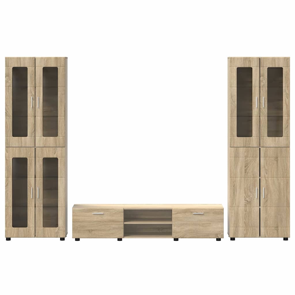 vidaXL Σετ επίπλου τηλεόρασης με συρτάρι FLORIN 3 pcs Δρύς Sonoma