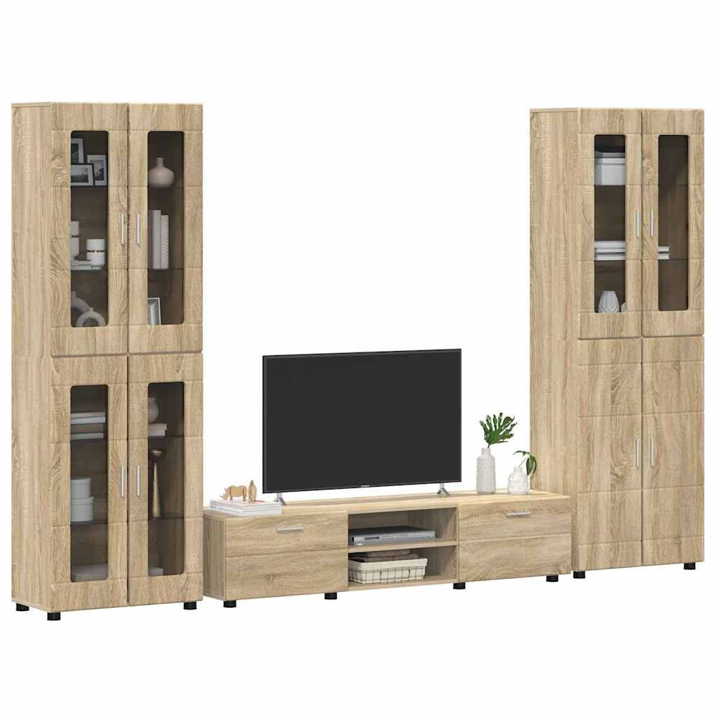 vidaXL Σετ επίπλου τηλεόρασης με συρτάρι FLORIN 3 pcs Δρύς Sonoma
