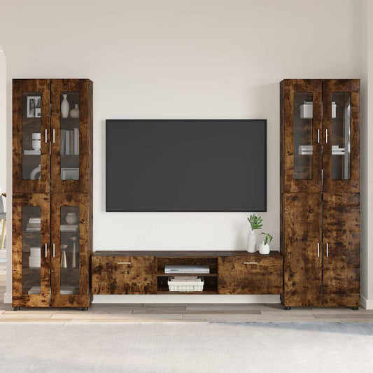 vidaXL Σετ επίπλου τηλεόρασης FLORIN 3 τμχ. Καπνιστό Δρύς