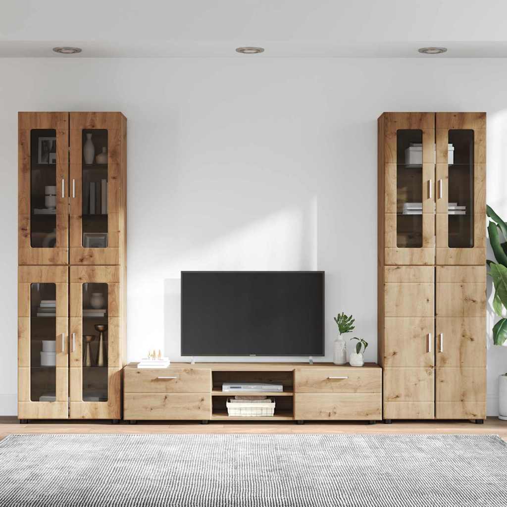 vidaXL Σετ επίπλου τηλεόρασης με συρτάρι FLORIN 3 pcs Artisan Oak