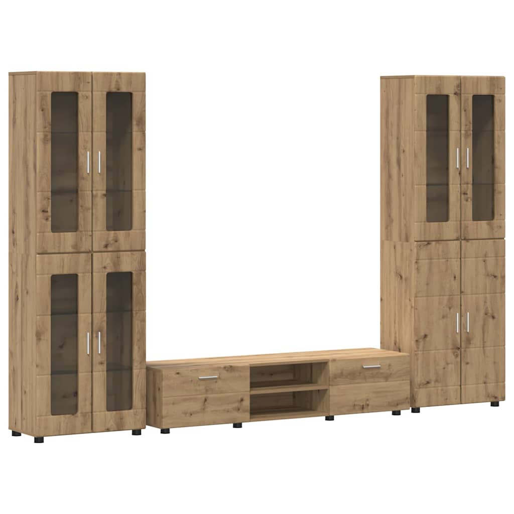 vidaXL Σετ επίπλου τηλεόρασης με συρτάρι FLORIN 3 pcs Artisan Oak