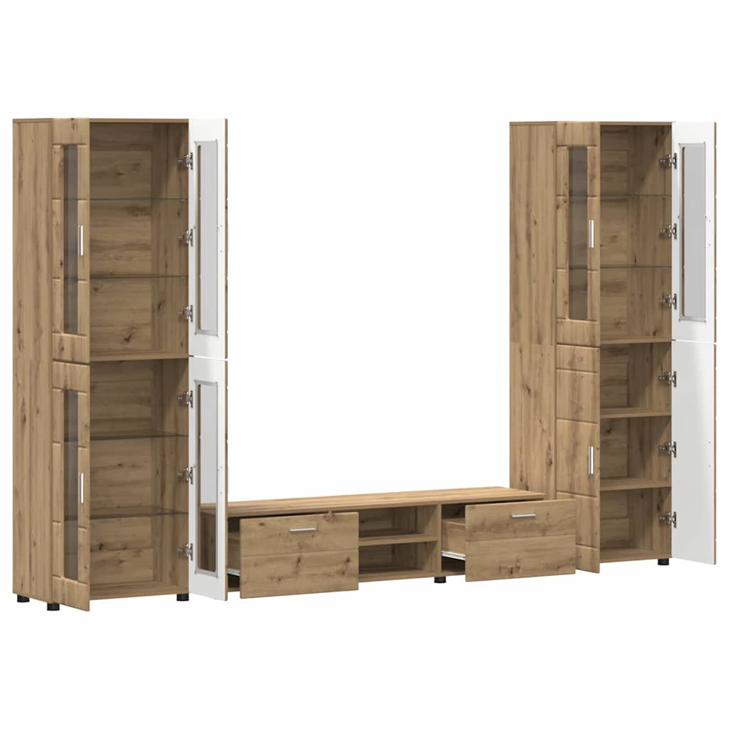vidaXL Σετ επίπλου τηλεόρασης με συρτάρι FLORIN 3 pcs Artisan Oak