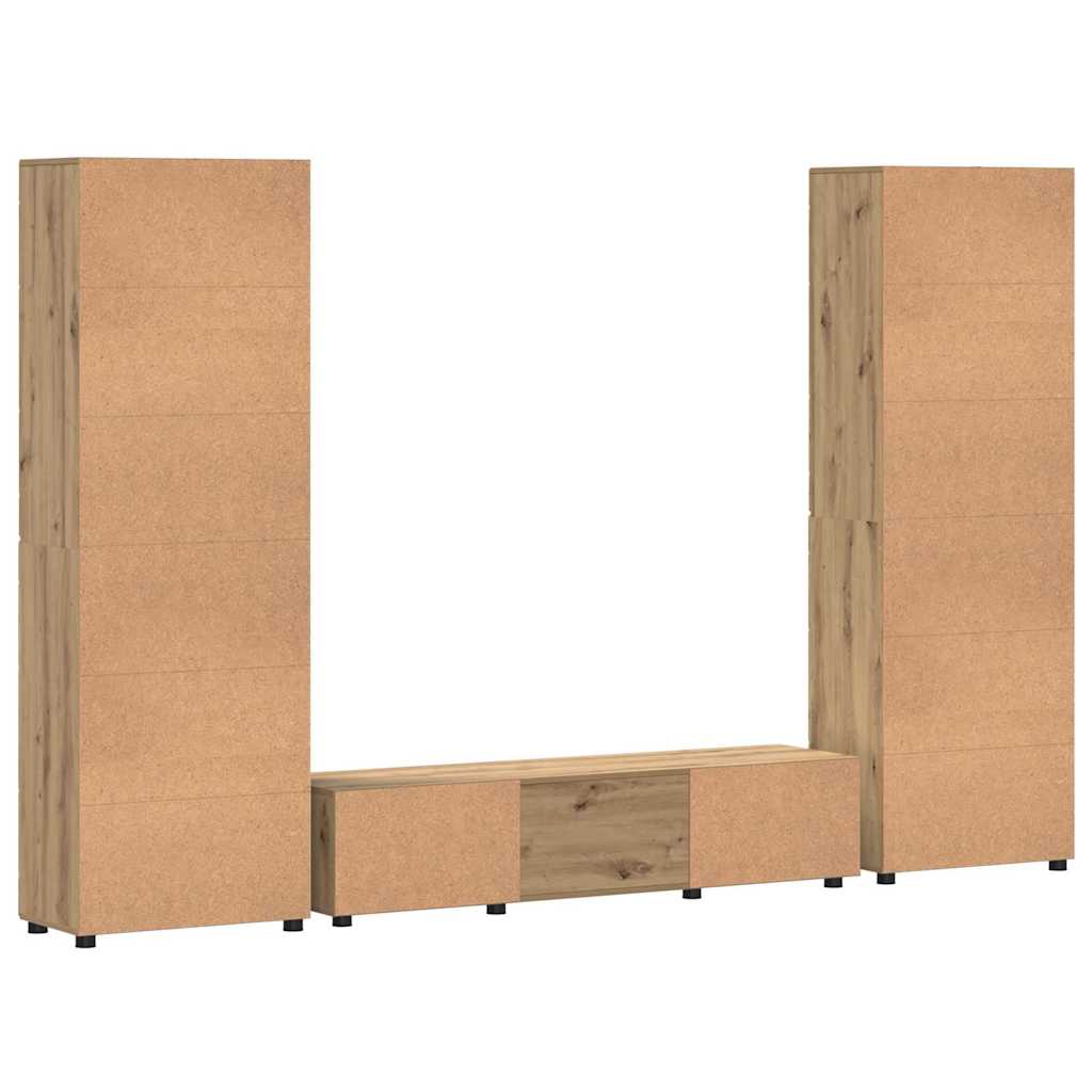 vidaXL Σετ επίπλου τηλεόρασης με συρτάρι FLORIN 3 pcs Artisan Oak
