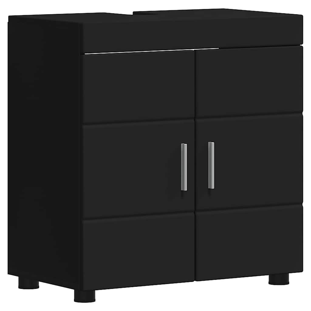 vidaXL Σετ Επίπλων Μπάνιου TULUM 2 τμχ. Μαύρο 60 x 34 x 63 εκ
