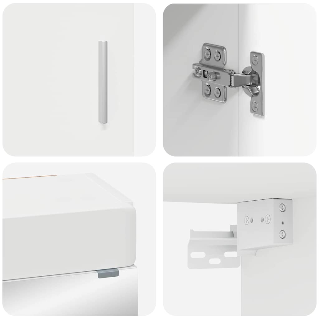 vidaXL Σετ Επίπλων Μπάνιου TULUM 3 τεμ. Λευκό 60 x 34 x 63 εκ